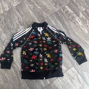 Adidas Kids' Black Multicolor Track Jacket 18-24 Mos